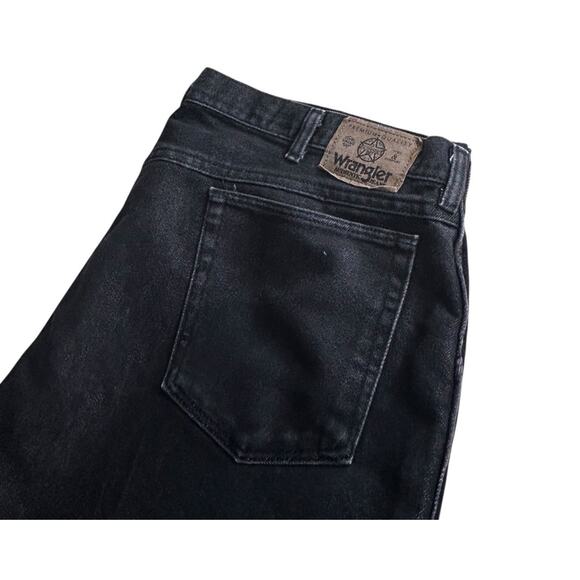 Big Men's Wrangler Straight Fit Jeans Sz 44X30 Black Casual Denim - Picture 3 of 5